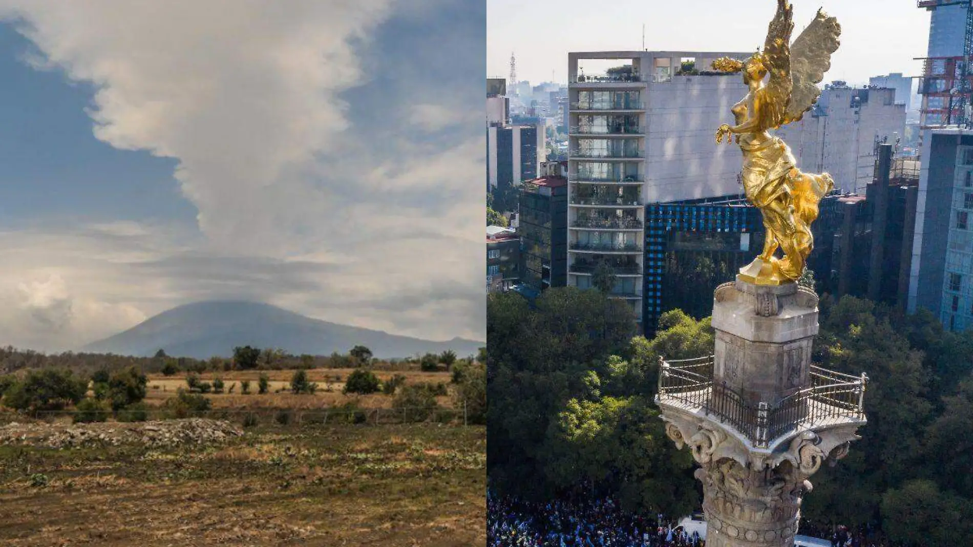 Distancia del popocatépetl a la cdmx y morelos